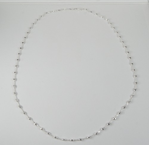 Sterling Silver Necklet with Bobble 26 Inches